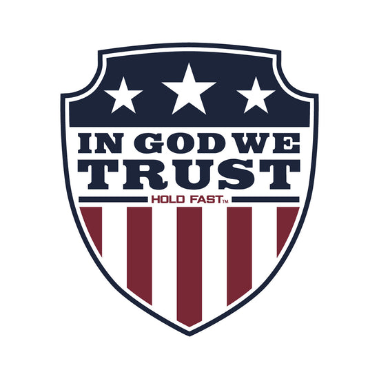 HOLD FAST In God We Trust Shield Sticker HOLD FAST® accessories Decal / Stickers