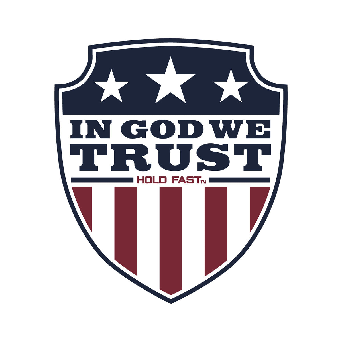 HOLD FAST In God We Trust Shield Sticker HOLD FAST® accessories Decal / Stickers