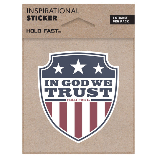 HOLD FAST In God We Trust Shield Sticker HOLD FAST® accessories Decals Stickers New