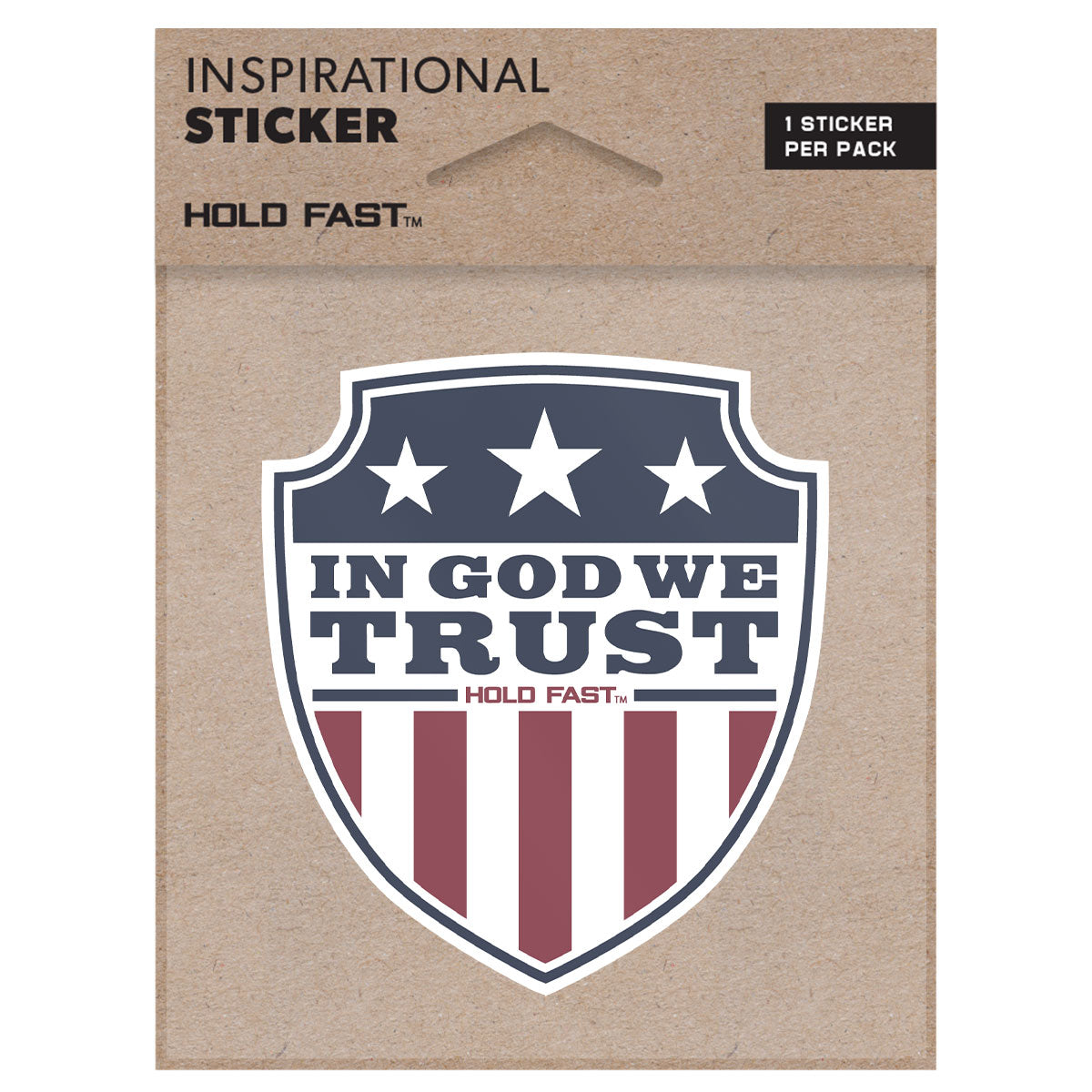 HOLD FAST In God We Trust Shield Sticker HOLD FAST® accessories Decal / Stickers