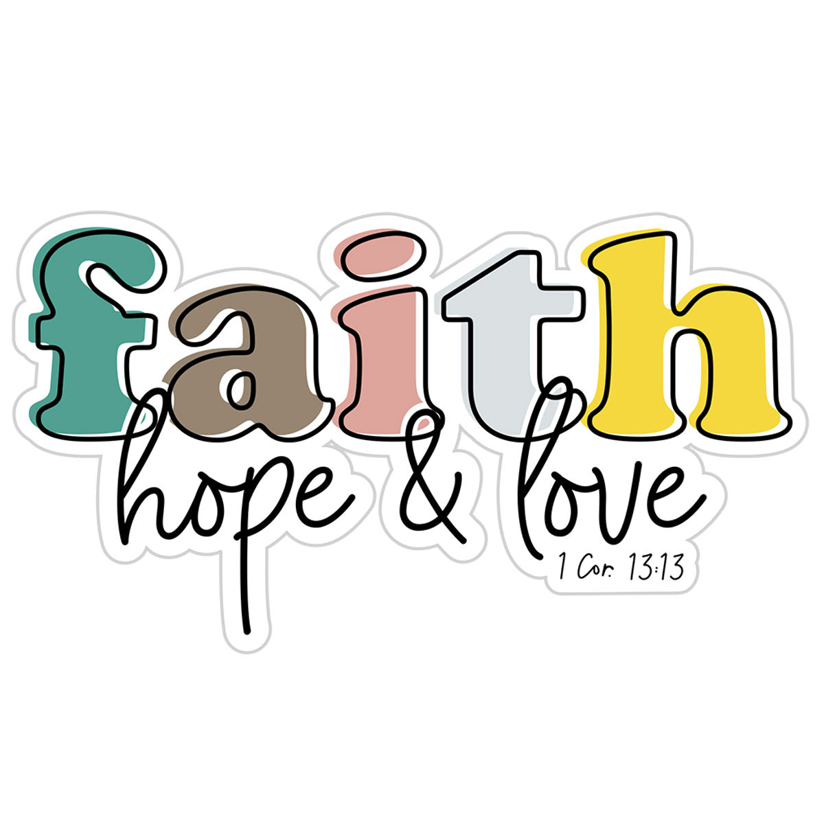 Kerusso Sticker Faith Hope Love Kerusso® accessories Decal / Stickers