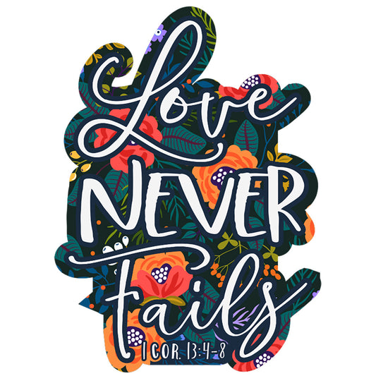 Kerusso Sticker Love Never Fails Kerusso® accessories Decal / Stickers