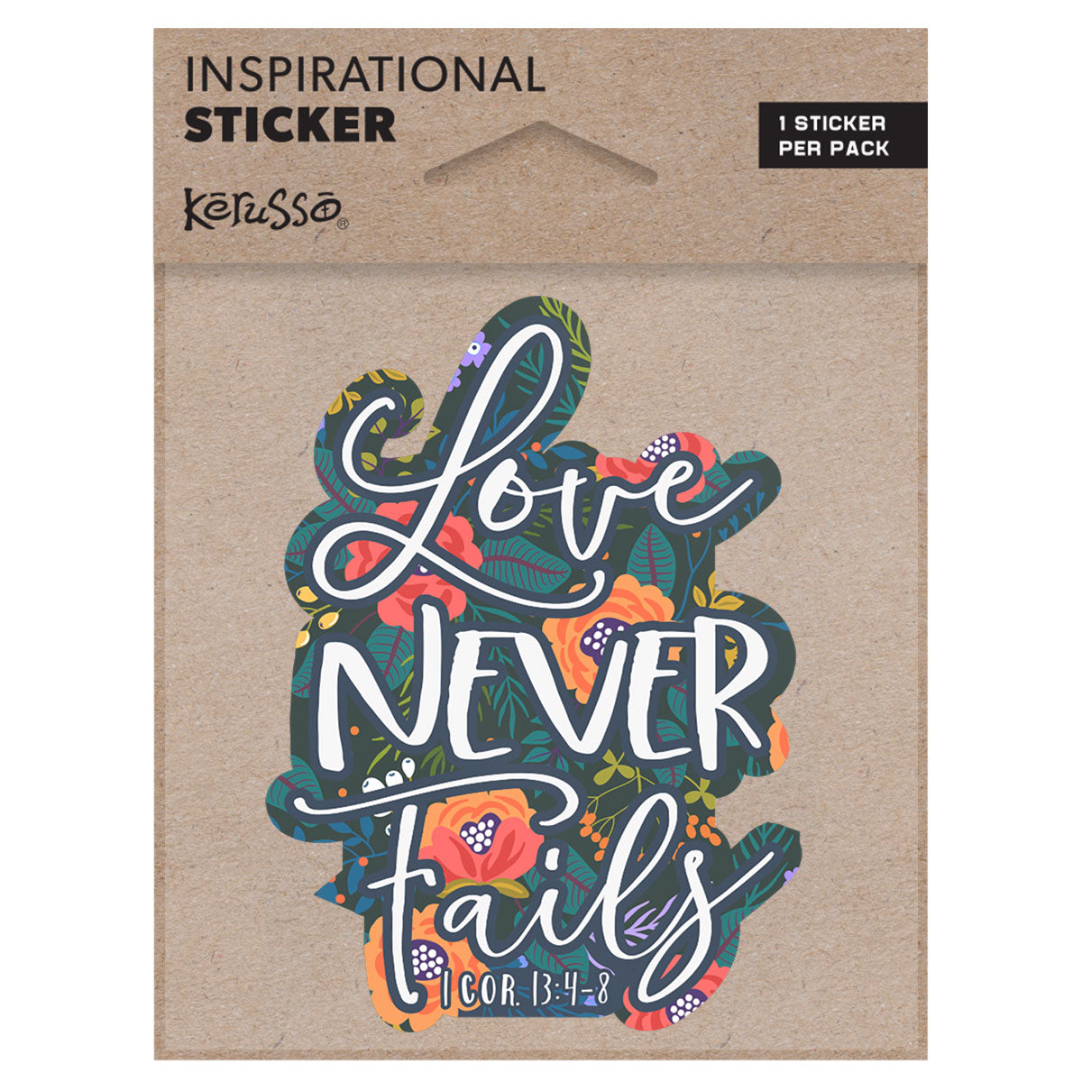 Kerusso Sticker Love Never Fails Kerusso® accessories Decal / Stickers