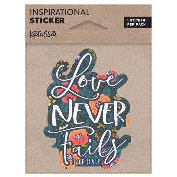 Kerusso Sticker Love Never Fails Kerusso® accessories Decal / Stickers