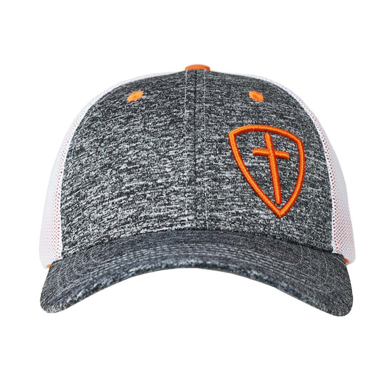 Kerusso Mens Cap Gray Cross Shield Kerusso® Apparel Hats Hats / Beanies Mens