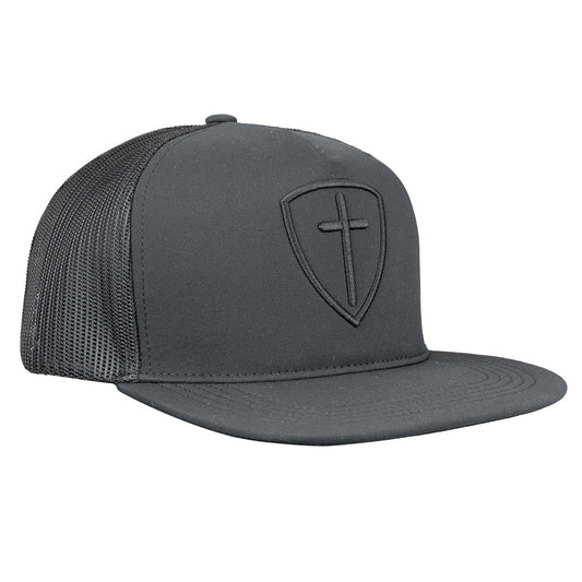 Kerusso Mens Cap Black Cross And Shield Kerusso® apparel cap Fall 2024 Hats Hats / Beanies Mens New