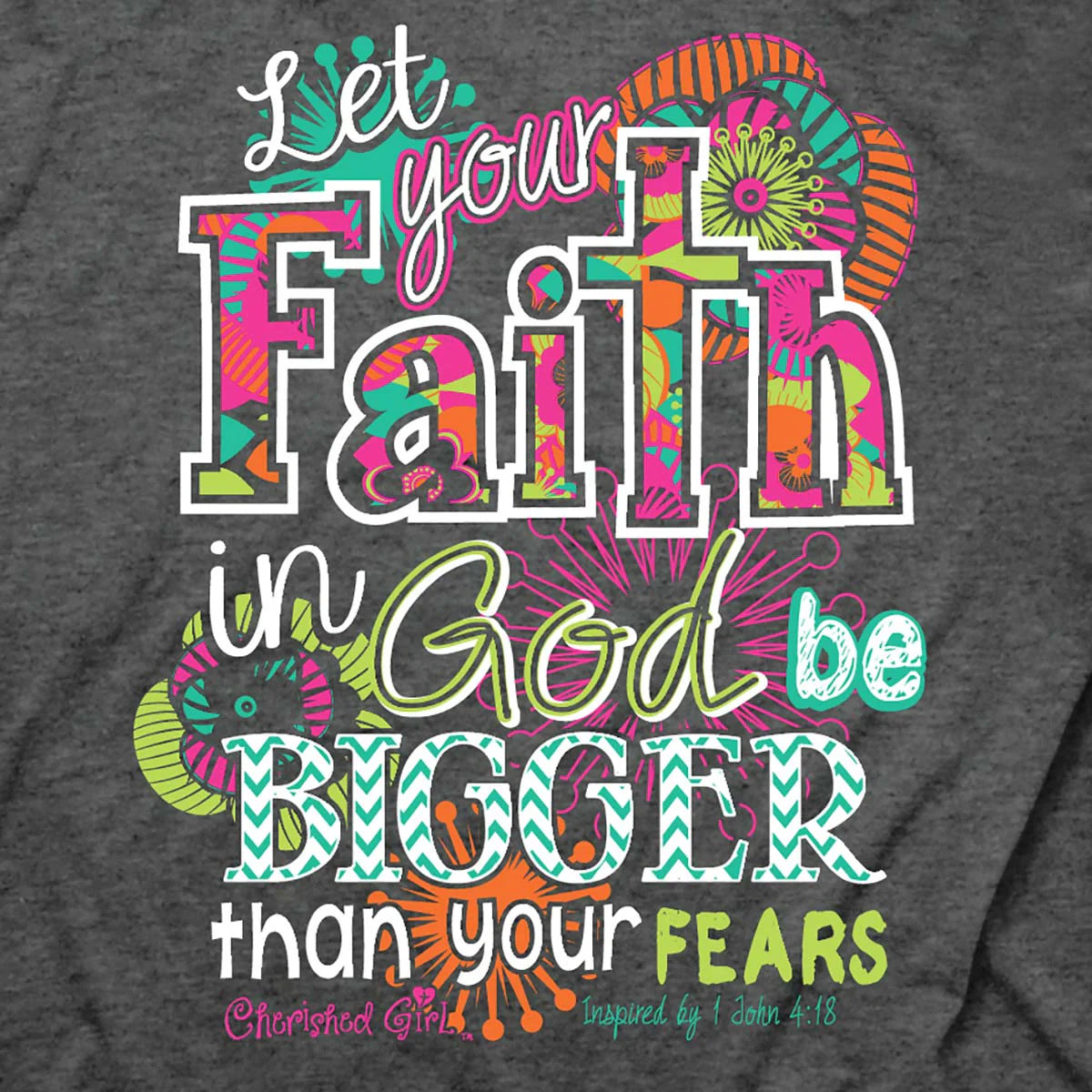 Cherished Girl Womens T-Shirt Big Faith Cherished Girl® Apparel Short Sleeve T-shirts Women's