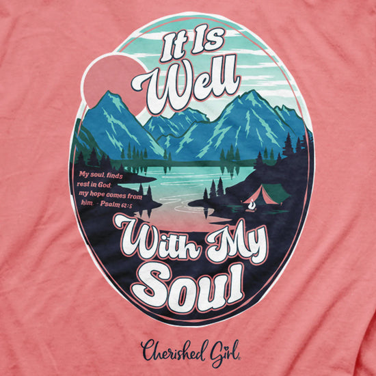 Cherished Girl Womens T-Shirt It Is Well Oval Cherished Girl® Apparel Short Sleeve T-shirts Women's
