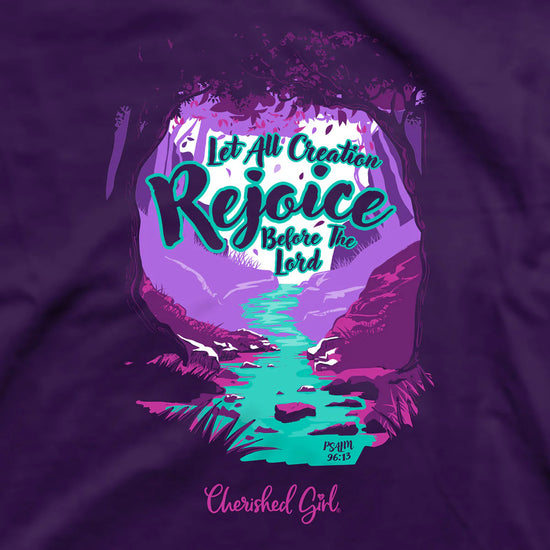 Cherished Girl Womens T-Shirt Let Creation Rejoice Cherished Girl® Apparel Short Sleeve T-shirts Women's