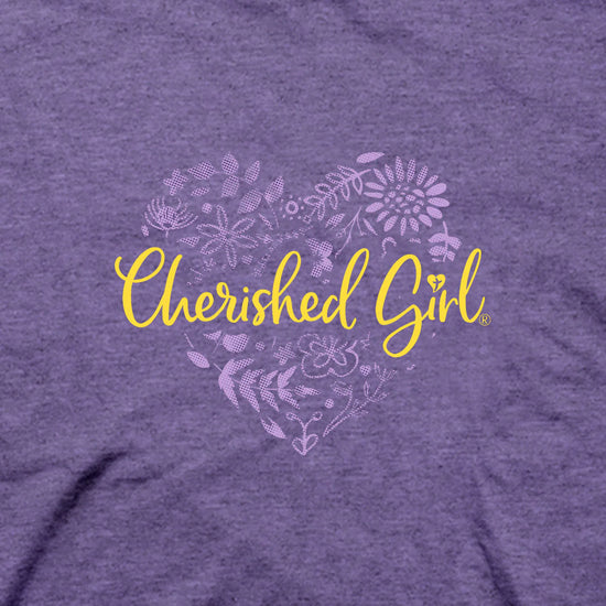 Cherished Girl Womens T-Shirt Love Never Fails Floral Cherished Girl® Apparel Short Sleeve T-shirts Women's
