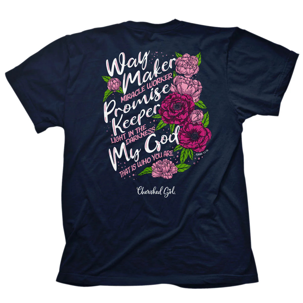 Cherished Girl Womens T-Shirt Way Maker Cherished Girl® Apparel Short Sleeve T-shirts Women's