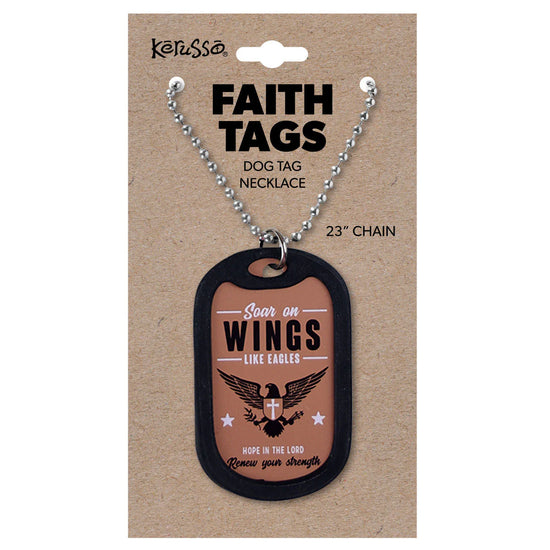Faith Gear Dogtag Necklace Wings Kerusso® accessories jewelry Mens