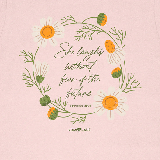grace & truth Womens T-Shirt Laugh Daisies grace & truth® Apparel Short Sleeve T-shirts Women's