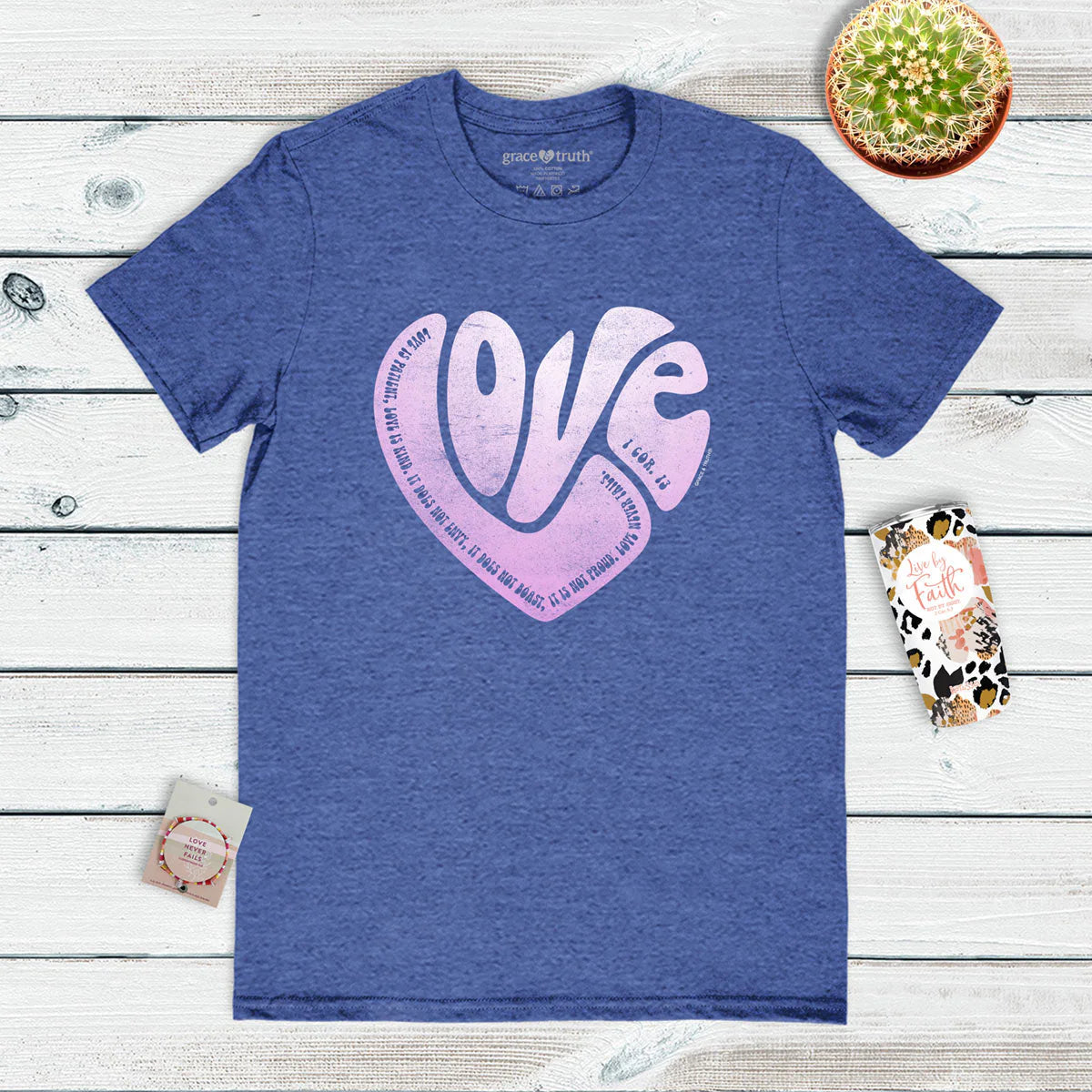 grace & truth Womens T-Shirt Love Heart grace & truth® Apparel Short Sleeve T-shirts Women's