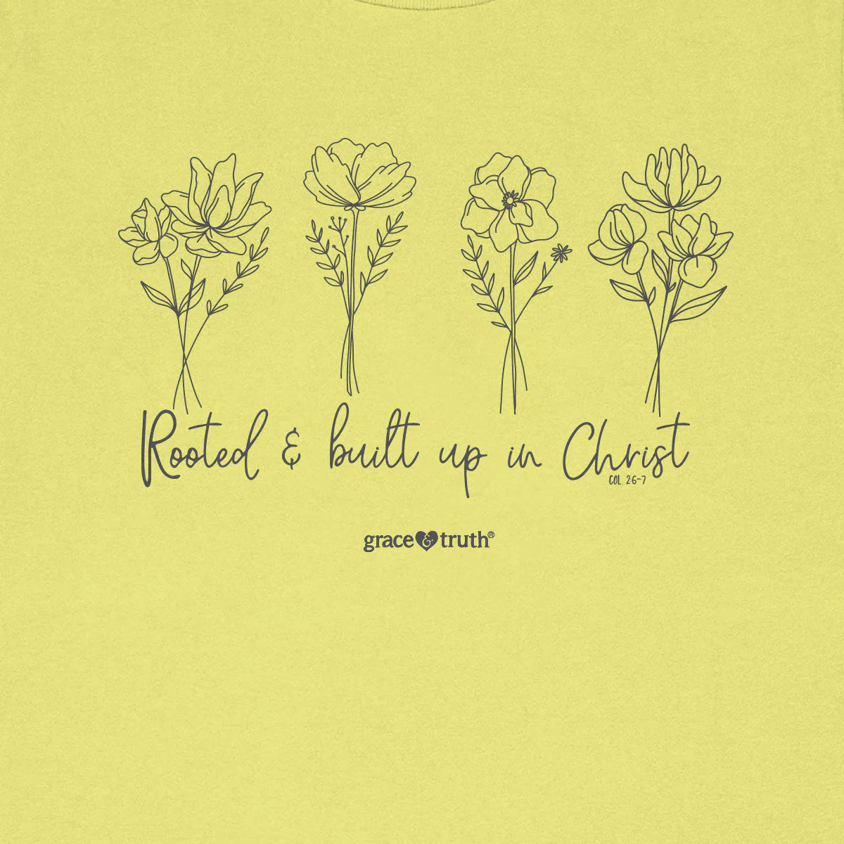 grace & truth Womens T-Shirt Rooted And Built Up grace & truth® Apparel Short Sleeve T-shirts Women's
