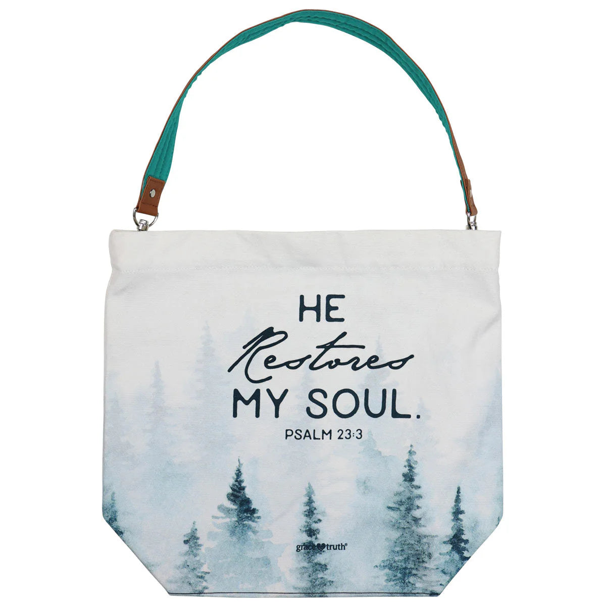 grace & truth Womens Tote Bag He Restores grace & truth® accessories Bags Women's