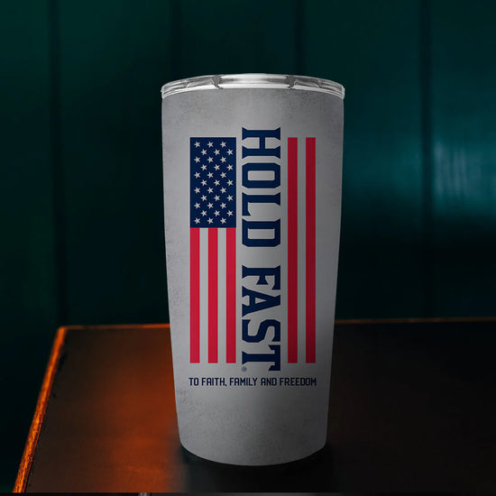 HOLD FAST 20 oz Stainless Steel Tumbler Flag HOLD FAST® accessories Mens New Tumblers/Cups