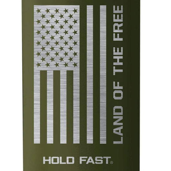 HOLD FAST 32 oz Stainless Steel Bottle Land Of The Free HOLD FAST® accessories Mens New Tumblers/Cups