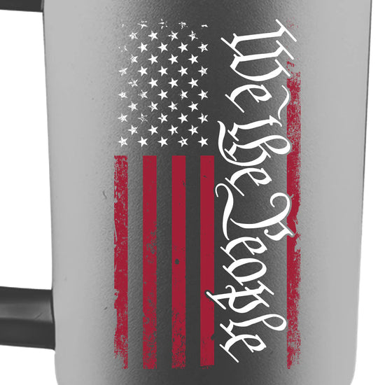 HOLD FAST 40 oz Stainless Steel Mug With Straw We The People Flag HOLD FAST® accessories Mens New Tumblers/Cups