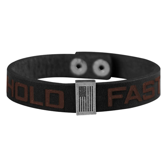 HOLD FAST Mens Bracelet Flag Snap Black HOLD FAST® accessories jewelry Mens New