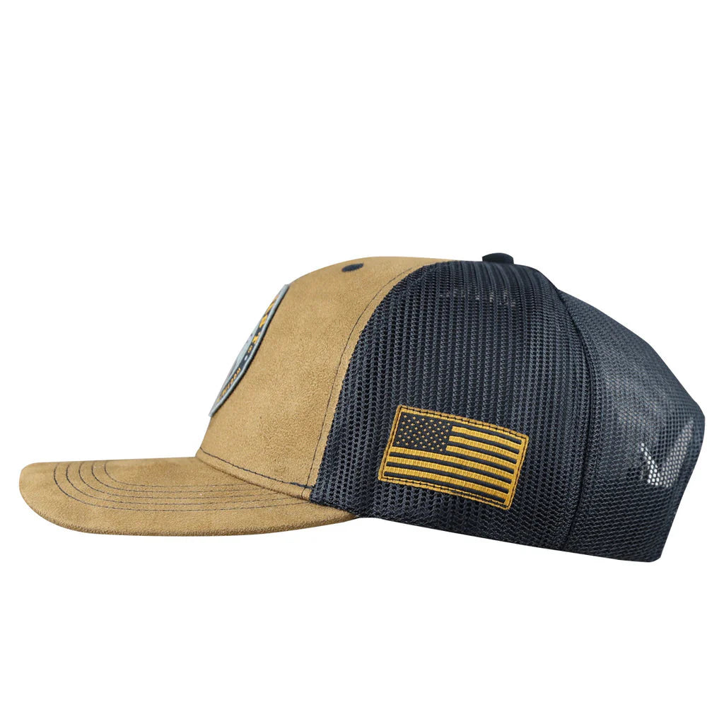 HOLD FAST Mens Cap Suede With Badge HOLD FAST® Apparel Hats / Beanies Mens