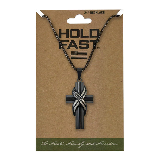 HOLD FAST Mens Necklace Wrapped Flag Cross HOLD FAST® accessories jewelry Mens New