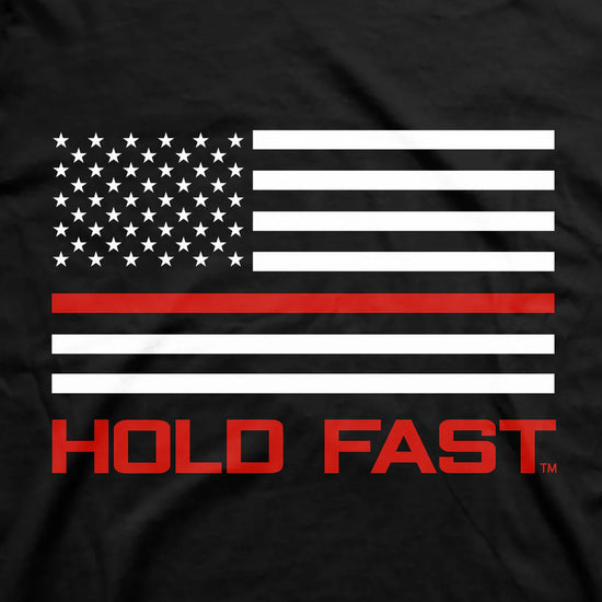 HOLD FAST Mens T-Shirt Firefighter Flag HOLD FAST® Apparel Mens Short Sleeve T-shirts
