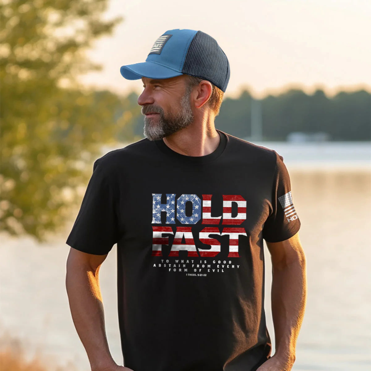 HOLD FAST Mens T-Shirt Hold Fast Flag Fill HOLD FAST® Apparel Mens Short Sleeve T-shirts