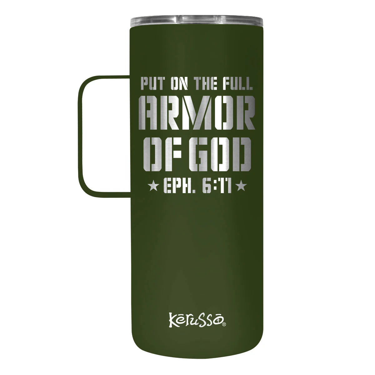 Kerusso 22 oz Stainless Steel Mug With Handle Armor Of God Kerusso® accessories Mens New Tumblers/Cups Women's