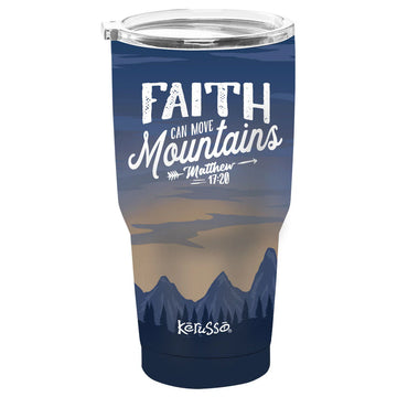 Kerusso 30 oz Stainless Steel Tumbler Faith Move Mountains Kerusso® accessories Mens New Tumblers/Cups Women's