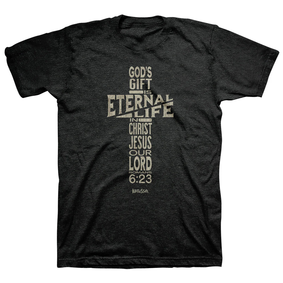 Kerusso Christian T-Shirt Eternal Life Cross Kerusso® Apparel Mens New Short Sleeve T-shirts Women's