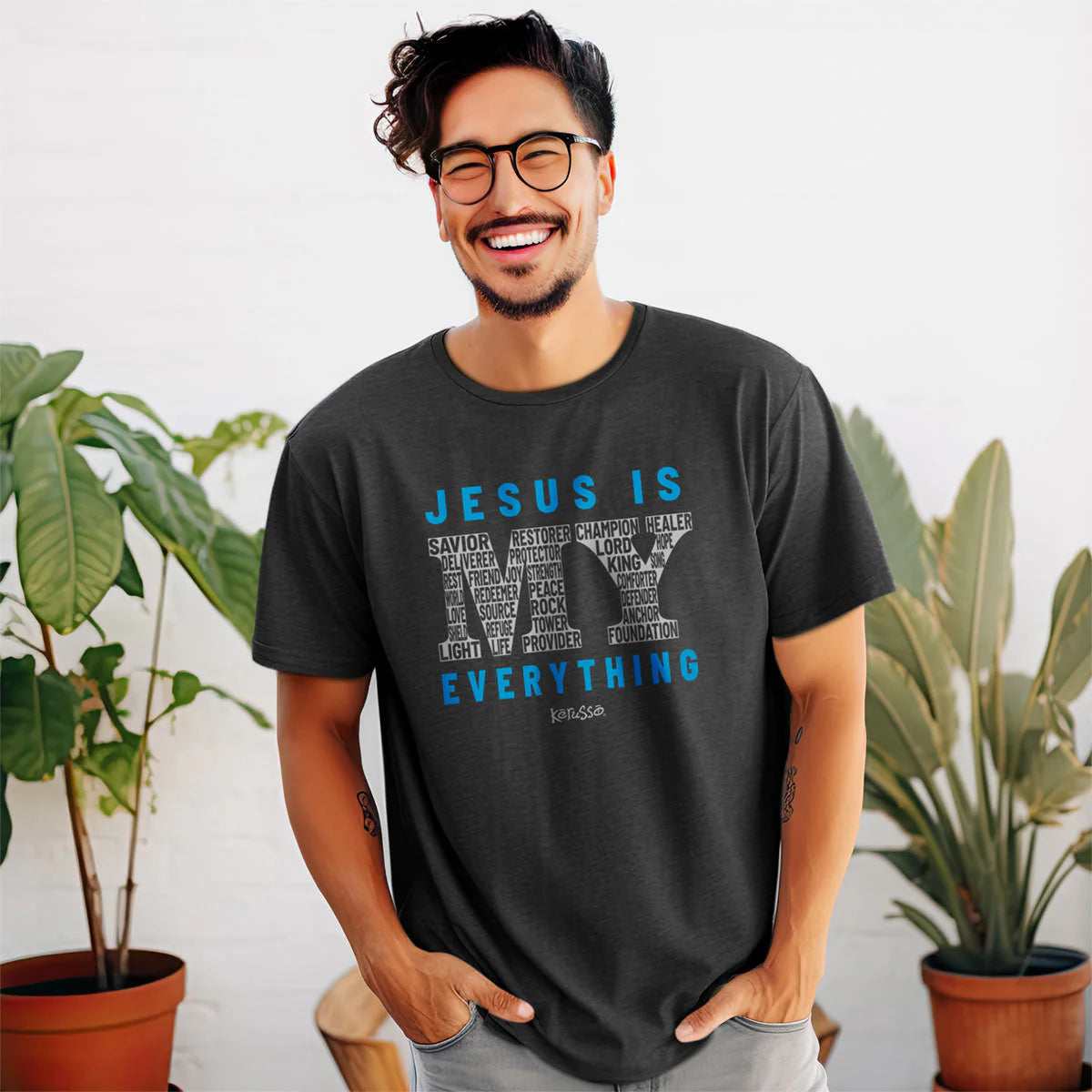 Kerusso Christian T-Shirt Jesus Is My Everything Kerusso® Apparel Mens New Short Sleeve T-shirts Women's