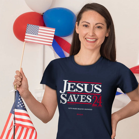Kerusso Christian T-Shirt Jesus Saves '24 Kerusso® Apparel Mens New Short Sleeve T-shirts Women's