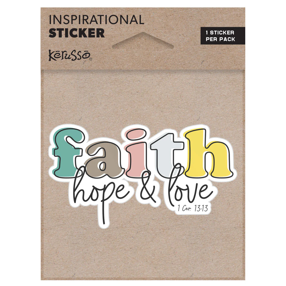 Kerusso Sticker Faith Hope Love Kerusso® accessories Decals Stickers Mens Women's